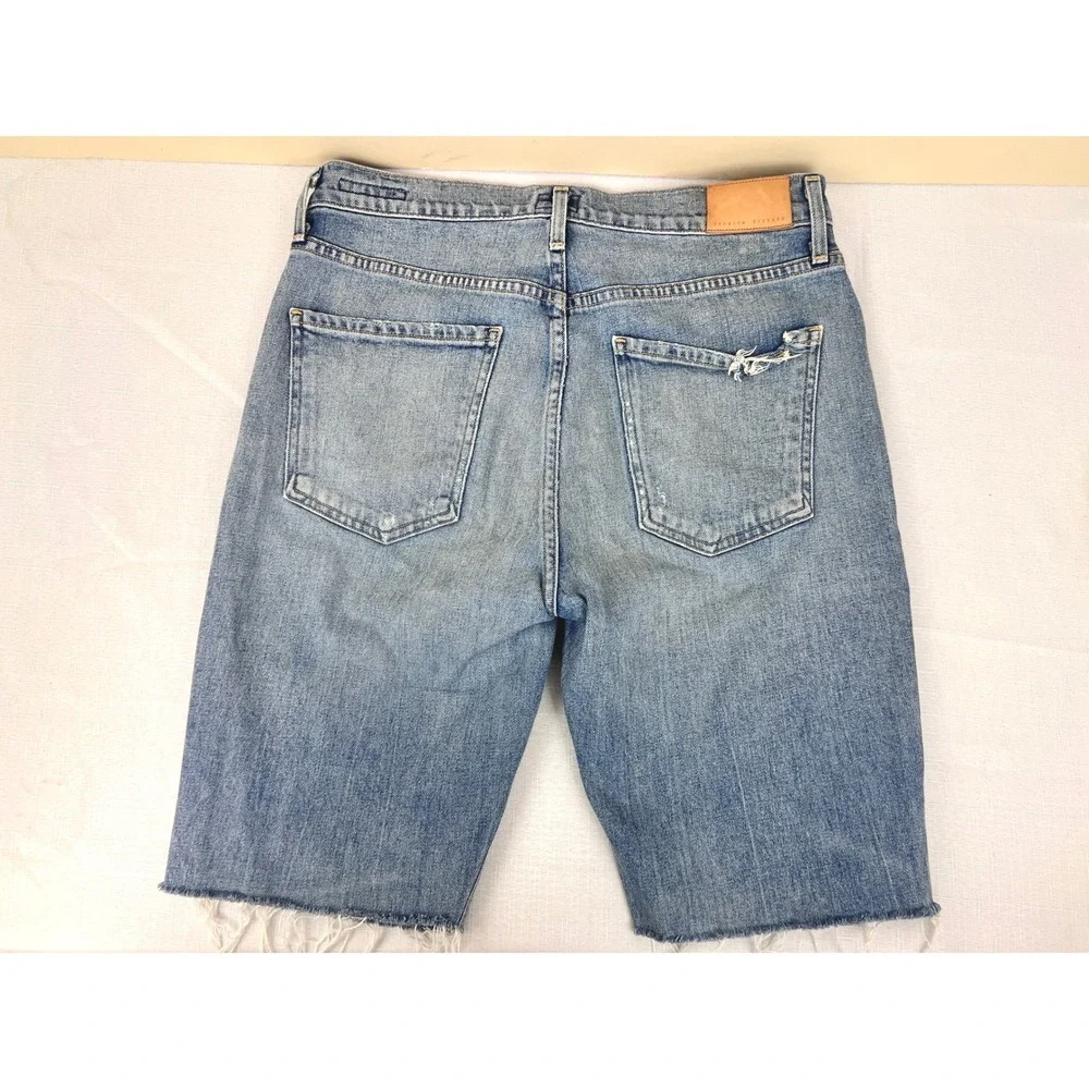 Citizens of Humanity Denim Shorts Womens 28 Blue Excellent Raw Hem Distressed